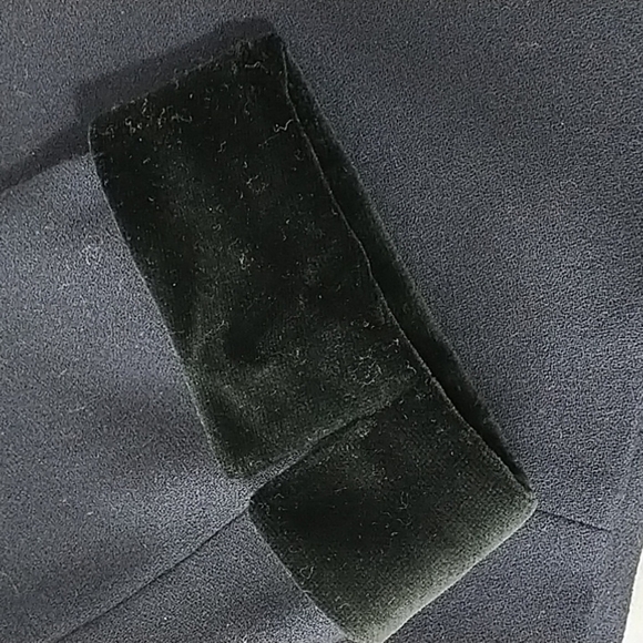 Kasper A.S.L. Petite, Navy Classic Blazer w Velvet Trim & Rhinestone Buttons 8P - Picture 8 of 12